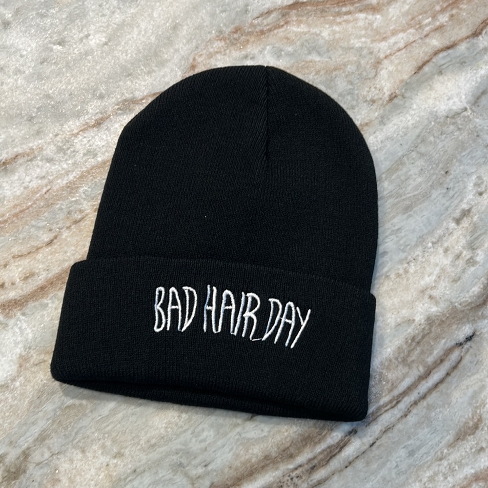NEW ~ BAD HAIR DAY BEANIE HAT - Picture 2 of 4